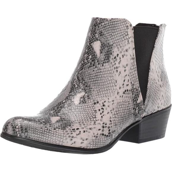 Esprit Tiffany Faux Snakeskin Ankle Boots Booties 10 - Picture 6 of 7